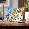 Jaguar Prowl Exotic Jungle Watercolor Art Ceramic Photo Tile Home Decor