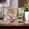 Jaguar Prowl Jungle Watercolor Art Ceramic Photo Tile 6 × 8 / Glossy Home Decor