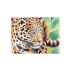 Jaguar Prowl Jungle Watercolor Art Ceramic Photo Tile 6 × 8 / Matte Home Decor