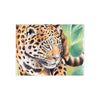 Jaguar Prowl Jungle Watercolor Art Ceramic Photo Tile Home Decor