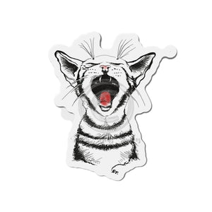 Kitten Roar Ink Art Die-Cut Magnets 6 × / 1 Pc Home Decor