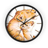 Lioness And The Cub Love Ink Art Wall Clock Black / 10 Home Decor