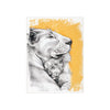 Lioness Mother And The Cub Pencil Ink Art Ceramic Photo Tile Home Decor