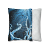 Midnight Octopus Kraken Tentacles Ink Map Art Spun Polyester Square Pillow Case Home Decor