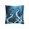 Midnight Octopus Kraken Tentacles Ink Map Art Spun Polyester Square Pillow Case Home Decor