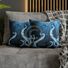 Midnight Octopus Kraken Tentacles Ink Map Art Spun Polyester Square Pillow Case Home Decor