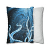 Midnight Octopus Kraken Tentacles Ink Map Art Spun Polyester Square Pillow Case Home Decor