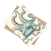 Mint Green Teal Octopus Ink Art Ceramic Photo Tile Home Decor
