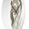 Modern Bold Tentacles Kraken Human Made Original Art Beige Octopus Artwork Wall Clock Home Decor