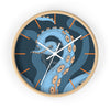 Modern Bold Tentacles Kraken Human Made Original Art Design Octopus Artwork Wall Clock Wooden /