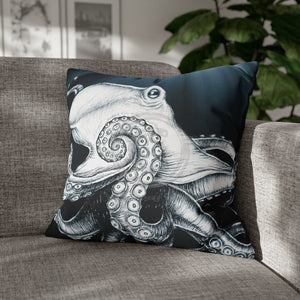Moonlit Octopus Kraken Art Spun Polyester Square Pillow Case 20 × Home Decor