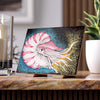 Nautilus Octopus Blue Yellow Stippling Black Ink Art Ceramic Photo Tile 6 × 8 / Glossy Home Decor