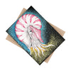 Nautilus Octopus Blue Yellow Stippling Black Ink Art Ceramic Photo Tile Home Decor