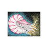 Nautilus Octopus Blue Yellow Stippling Black Ink Art Ceramic Photo Tile Home Decor