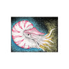 Nautilus Octopus Blue Yellow Stippling Black Ink Art Ceramic Photo Tile Home Decor