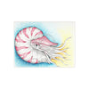 Nautilus Octopus Blue Yellow Stippling Ink Art Ceramic Photo Tile Home Decor