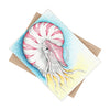 Nautilus Octopus Blue Yellow Stippling Ink Art Ceramic Photo Tile Home Decor