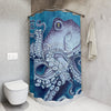 Ocean Deep Blue Octopus Shower Curtain Home Decor