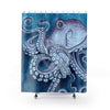 Ocean Deep Blue Octopus Shower Curtain Home Decor
