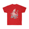 Octopus And The Planets Salmon Teal Dark Unisex Ultra Cotton Tee Red / S T-Shirt