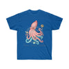 Octopus And The Planets Salmon Teal Dark Unisex Ultra Cotton Tee Royal / S T-Shirt