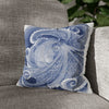 Octopus Blue Watercolor Art Spun Polyester Square Pillow Case 14 × Home Decor