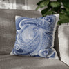 Octopus Blue Watercolor Art Spun Polyester Square Pillow Case 18 × Home Decor