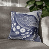 Octopus Blue Watercolor Art Spun Polyester Square Pillow Case 18 × Home Decor