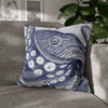 Octopus Blue Watercolor Art Spun Polyester Square Pillow Case 20 × Home Decor