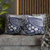 Octopus Blue Watercolor Art Spun Polyester Square Pillow Case Home Decor