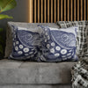 Octopus Blue Watercolor Art Spun Polyester Square Pillow Case Home Decor