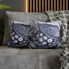 Octopus Blue Watercolor Art Spun Polyester Square Pillow Case Home Decor