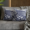 Octopus Blue Watercolor Art Spun Polyester Square Pillow Case Home Decor