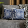 Octopus Blue Watercolor Art Spun Polyester Square Pillow Case Home Decor