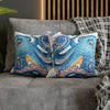 Octopus Blue Watercolor Ink Art Spun Polyester Square Pillow Case Home Decor