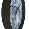 Octopus Compass Vintage Map Nautical Blue Watercolor Art Wall Clock Home Decor