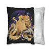 Octopus Cosmic Galaxy Planets Art Spun Polyester Square Pillow Case Home Decor