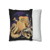 Octopus Cosmic Galaxy Planets Art Spun Polyester Square Pillow Case Home Decor