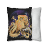 Octopus Cosmic Galaxy Planets Art Spun Polyester Square Pillow Case Home Decor