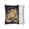 Octopus Cosmic Galaxy Planets Art Spun Polyester Square Pillow Case Home Decor