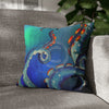 Octopus Cosmic Galaxy Stars Nebula Art Spun Polyester Square Pillow Case 16 × Home Decor