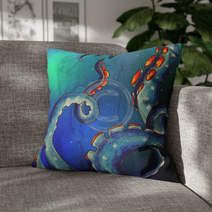 Octopus Cosmic Galaxy Stars Nebula Art Spun Polyester Square Pillow Case 20 × Home Decor