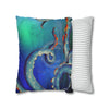 Octopus Cosmic Galaxy Stars Nebula Art Spun Polyester Square Pillow Case Home Decor