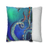 Octopus Cosmic Galaxy Stars Nebula Art Spun Polyester Square Pillow Case Home Decor