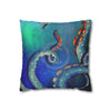 Octopus Cosmic Galaxy Stars Nebula Art Spun Polyester Square Pillow Case Home Decor