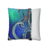 Octopus Cosmic Galaxy Stars Nebula Art Spun Polyester Square Pillow Case Home Decor