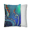 Octopus Cosmic Galaxy Stars Nebula Art Spun Polyester Square Pillow Case Home Decor