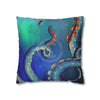 Octopus Cosmic Galaxy Stars Nebula Art Spun Polyester Square Pillow Case Home Decor