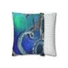 Octopus Cosmic Galaxy Stars Nebula Art Spun Polyester Square Pillow Case Home Decor