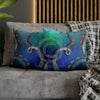 Octopus Cosmic Galaxy Stars Nebula Art Spun Polyester Square Pillow Case Home Decor